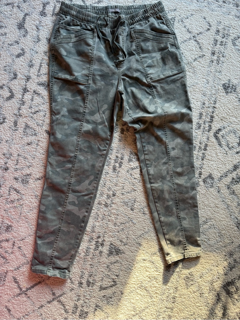 Maurices Olive Green Camo Straight Leg Pants